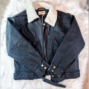 Universal Thread Bomber Jacket with Faux Fur Size Small